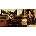 thumbnail image 2 of da Vinci, Leonardo 18x11 White Modern Wood Framed Museum Art Print Titled - Annunciazione, 2 of 4