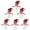 Red Hat, variant on ZPAQI Pack of 6 Unique Christmas Treat Holders Gingerbreads Man Candy Storage Jar