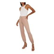 LNA CLOTHING Womens Beige Ribbed Fitted Ankle Cuffed Pants S