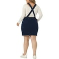 thumbnail image 3 of GRACE & GRANDEUR Robe à Bretelles Décontractée en Denim pour Femme Grande Taille à Bretelles Ajustables 3X Bleu Foncé, 3 of 6