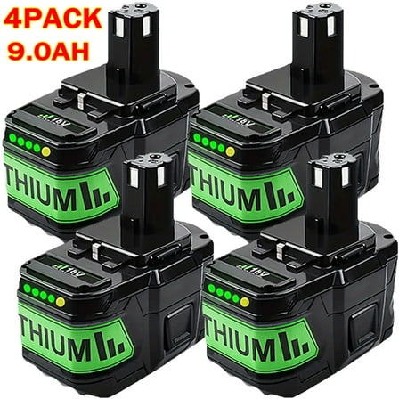 4Pack for ryobi p108 18v 9.0Ah battery lithium-ion one plus high capacity 109