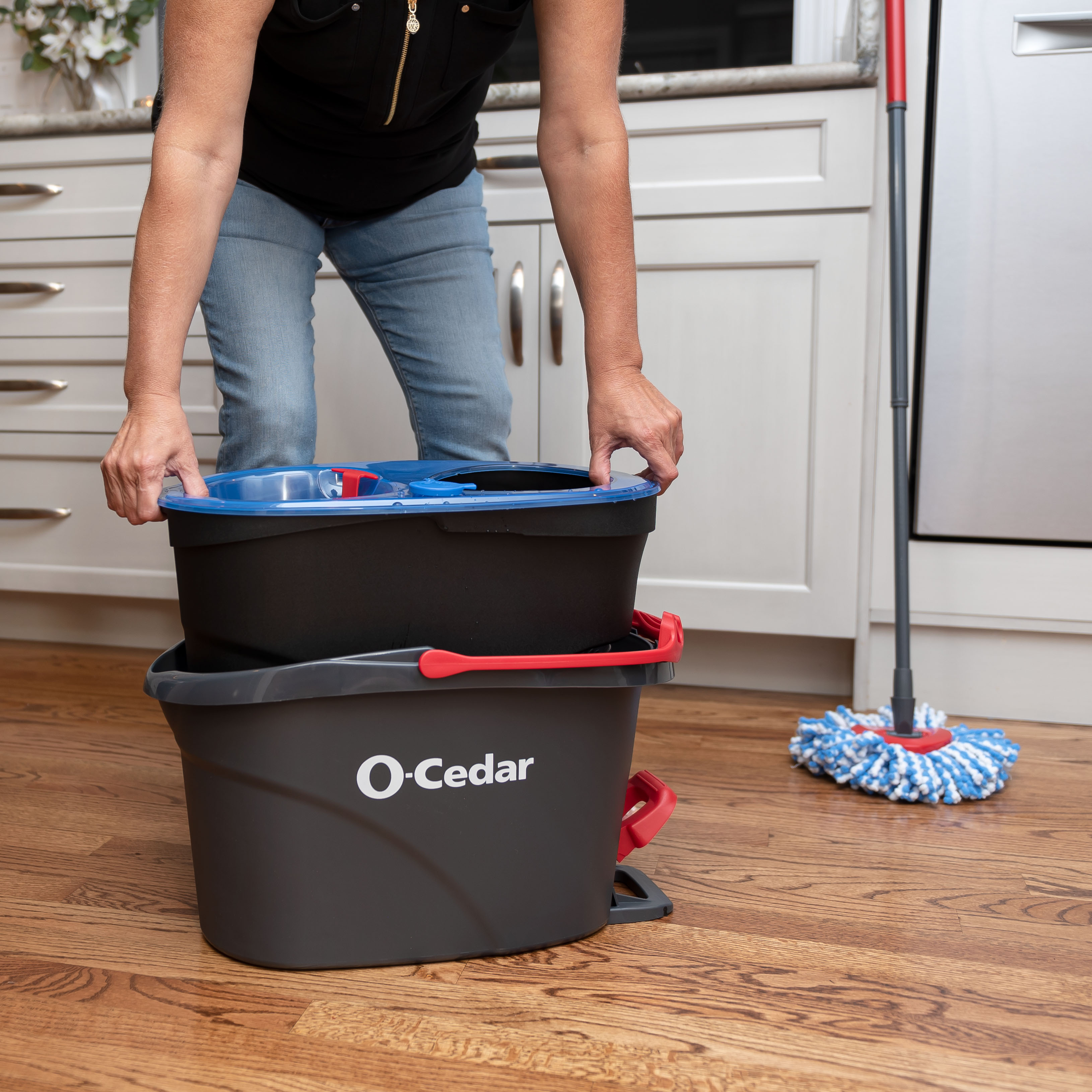 O-Cedar EasyWring RinseClean Spin Mop and Bucket System, Hands-Free System - image 19 of 25