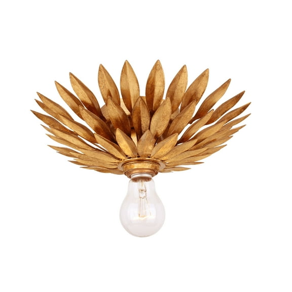 500-GA Crystorama Lighting Broche - One Light Sconce in Traditional and Contemporary Style - 11 Inches Wide by 3.5 Inches High-Antique Gold Finish