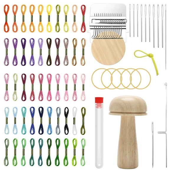 Kit para zurcir hongos Windspeed con 14 ganchos, telar y 50 hilos