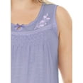 thumbnail image 6 of EZI Women's Plus Cotton-rich Sleeveless Nightgown, 6 of 7