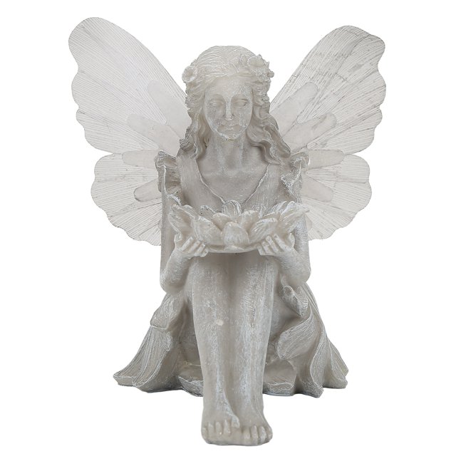 Estatua de ángel para jardín Sincero escultura de resina con energía solar decoración artística