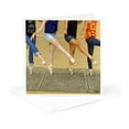 thumbnail image 5 of 3drose, Photo Professional Ballerinas Dressed up with Street Clothing but Wearing Ballet Shoes, 12 Greeting Cards with Envelopes, 5 of 7