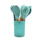 thumbnail image 1 of Juego De Utensilios De Cocina De Silicona Espátula De Silicona Raspador Cuchara Cepillo Batidor De Huevos Juego De Pinzas Con Mango De Madera Y Cubo De Almacenamiento Yuarrent HA027164-01, 1 of 6