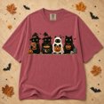 thumbnail image 2 of Black Cats Halloween Shirt, Cute Spooky Cat Crew Costume Graphic Tee, Ghost Pumpkin Spooky Season Gift for Cat Mom, Unisex, 2 of 10