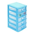 thumbnail image 1 of VerPetridure Plastic Drawers Mini Desktop Drawer 5 Drawer Storage and Organizer, Stackable Desktop Drawer - Bundled with Labels and Marker for Desktop Organization, 1 of 3