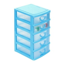 VerPetridure Plastic Drawers Mini Desktop Drawer 5 Drawer Storage and Organizer, Stackable Desktop Drawer - Bundled with Labels and Marker for Desktop Organization