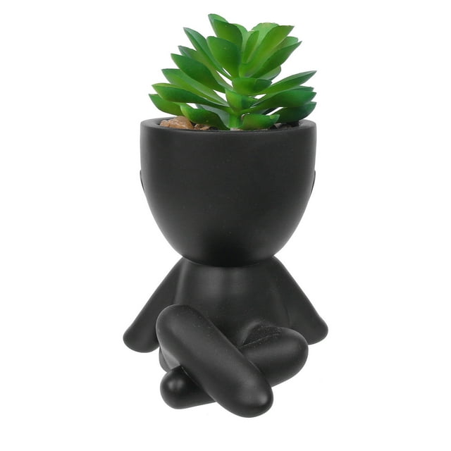Hbdhejl Lazy Man'S Mini Planter With Dummy Easy Care Decorative Pots
