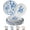 40 Pack, variant on Trendables Disposable Plates For Party Supplies | Blue Floral Plastic Plates For Wedding 40 Pcs - 20 X 8 & 20 X 10 Dinner Plate Sets | Floral Plate Set Disposable Plastic Dinnerware Sets