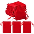 thumbnail image 4 of Bolsas de tela de terciopelo para joyas Nydotd, rojas, 7 x 5,4 cm (100 unidades), 4 of 7