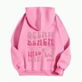 thumbnail image 4 of Towmus Cute Pink Flower Hoodie for Woman Preppy Sweatshirts Trendy Puff Print Letter Graphic Hoodies Casual Pullover Tops, 4 of 5