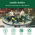 thumbnail image 6 of DAMAI LED Lights String Lights Christmas Table Centerpieces Decorations, Christmas Candle Holder with Red Berries and Pine Cones, Table Accent Centerpiece with 2 Candle Holders for Dining Fireplace, 6 of 7
