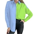 thumbnail image 1 of Camisas Para Mujer, Camisetas de Gran Tamaño, Manga Larga, Cuello Vuelto A La Moda, Camiseta Informal A Juego de Colores, Camisetas Odeerbi ODB134369, 1 of 8