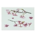 thumbnail image 1 of Floral Cutting Board, Cherry Blossom Sakura Branch Spring Fruit Tree Flowers Hand Drawn Style Illustration, Decorative Tempered Glass Cutting and Serving Board, Large Size, Pink Green, by Ambesonne, 1 of 1