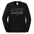 thumbnail image 2 of Wild Bobby, Vintage Ford Mustang Silver Honeycomb Grill Distressed, Cars and Trucks, Men Long Sleeve Shirt, Black, Small, 2 of 4