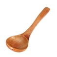 thumbnail image 2 of Cuchara de cocina de madera natural con mango largo: utensilio de cocina duradero para revolver y servir (n.º 01), 2 of 8
