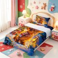 thumbnail image 5 of Manfei Cute Highland Cow Twin Sheets,Christmas Winter Festive Bedding,3pcs,1 Flat Sheet,1 Fitted Sheet and 1 Pillowcase, 5 of 6