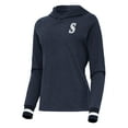 thumbnail image 2 of Women's Antigua Heather Navy Seattle Mariners Trek Pullover Hoodie, 2 of 3