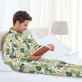thumbnail image 6 of Cauagu Hawaiian Style Print Men's Long-Sleeve Pajama Set,Soft Button-Front 2Pjs for Men Long Sleeve Men’s Sleepwear-Small, 6 of 7