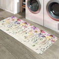 thumbnail image 6 of Kitchen Rugs and Mats,Daisy Eucalyptus Leaves Country Flowers 2 Piece Anti Fatigue Area Runner Rug Set Comfort Standing Floor Mat,Pastoral Plants Retro Letter Non Slip Absorbent Doormats for Laundry, 6 of 6