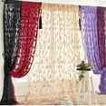 thumbnail image 3 of EXTRA 15% OFF Butterfly Curtain Sheer Ruffled Textured Bow Window Panel for Living, Dining Room, Bedroom, 79*37in, 1 Panel, Pink, 3 of 6