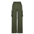 thumbnail image 7 of ABATAB Womens Cargo Sweatpants Elastic Waist Straight Leg Baggy Pants Workout Comfy Lounge Trousers Hiking Travel Outfit, 7 of 7