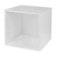 thumbnail image 2 of Niche Cubo Storage Organizer Open Bookshelf Set- 8 Cubes 4 Wicker Baskets- White Wood Grain/Natural, 2 of 6