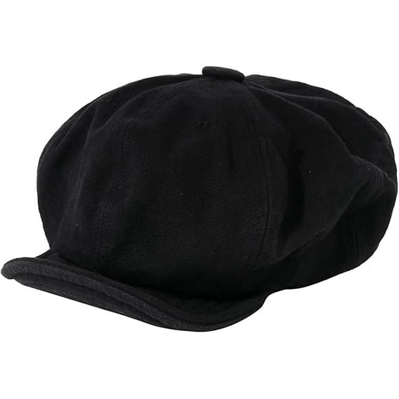 Mens Cotton 8 Panel Ivy Newsboy Cap Peaky Herringbone Cabbie Gatsby Hat Applejack Cap Bakerboy Beret Flat Hat, Unisex