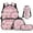 Pink Deer Floral, variant on Bulopur Pink Deer Floral Kids Backpack Set 4 Pcs Soft Girly Book Bag with Lunch Bag, Pencil Case and Water Bottle Cover for 6-12 Years Old Elementary Girls