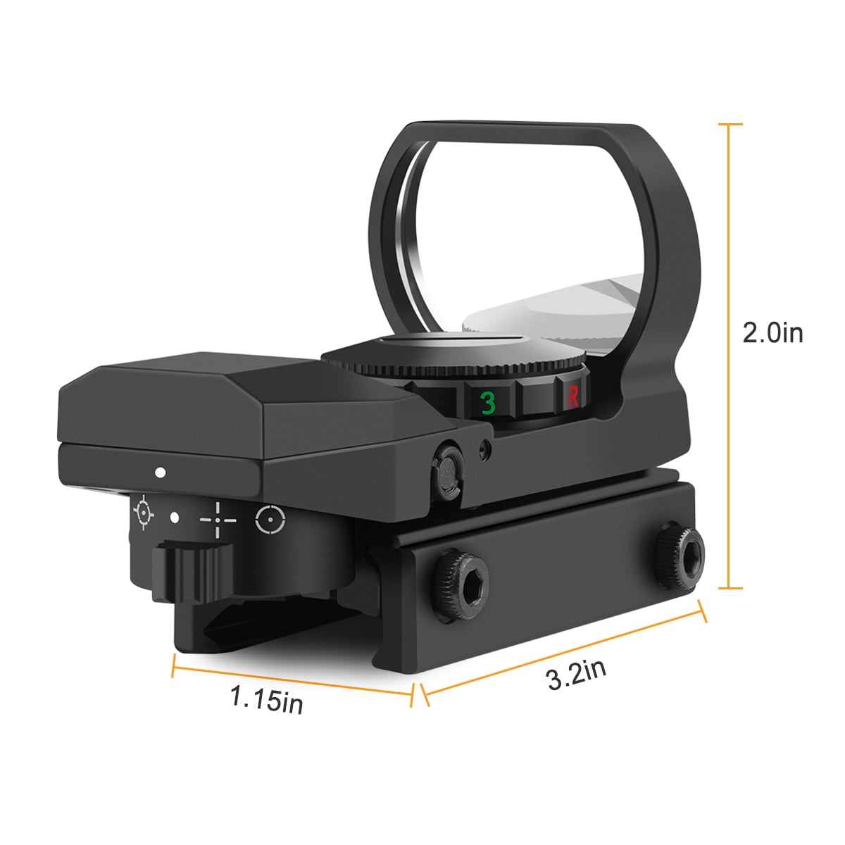 Feyachi Dot Sight - Adjustable Reticle (4 Styles) Both Red and Green in one Sight!