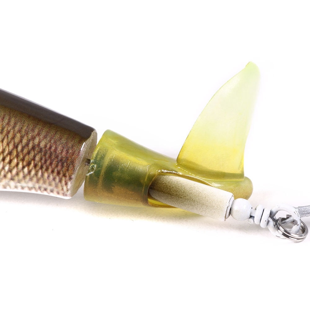 HENGJIA Fishing Lures Plopper Bass Lures with Floating Rotating Tail Barb Treble Hooks in Saltwater and Freshwater Lures for Bass Trout,4.33 inch/0.44 oz