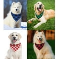 thumbnail image 5 of Birthday Plaid Dog Bandana with Button,Fall Dual Layer Soft Cotton Triangle Dog Scarf Kerchief Washable Girl Boy Dog Bandanas Adjustable Accessories for Medium Large Extra Large Dog Puppy Pet, 5 of 5