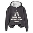 thumbnail image 2 of Offres Flash! Aqestyerly Hauts de Noël pour Femmes Liquidation Femmes Imprimé de Noël Col Rond Manches Longues Pull Ample, 2 of 3