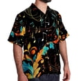 thumbnail image 2 of Note Men's Short Sleeve Casual Printed Button Down Beach Shirts, 2 of 6