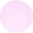 thumbnail image 1 of Ahgly Company Indoor Round Solid Pink Modern Area Rugs, 4' Round, 1 of 4