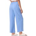 thumbnail image 4 of Liquidation de Pantalons pour Femmes! Pantalons en Lin à Rayures pour Femmes, Décontractés, à Jambe Grand, Pantalons Raccourcis, Coton et Lin, Taille Élastique, Légers, Pantalons d'Été, 4 of 7