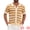 Yellow, variant on DARING DIVA Men's Wave Crochet Hollow Out Button Down Striped Shirts M Yellow