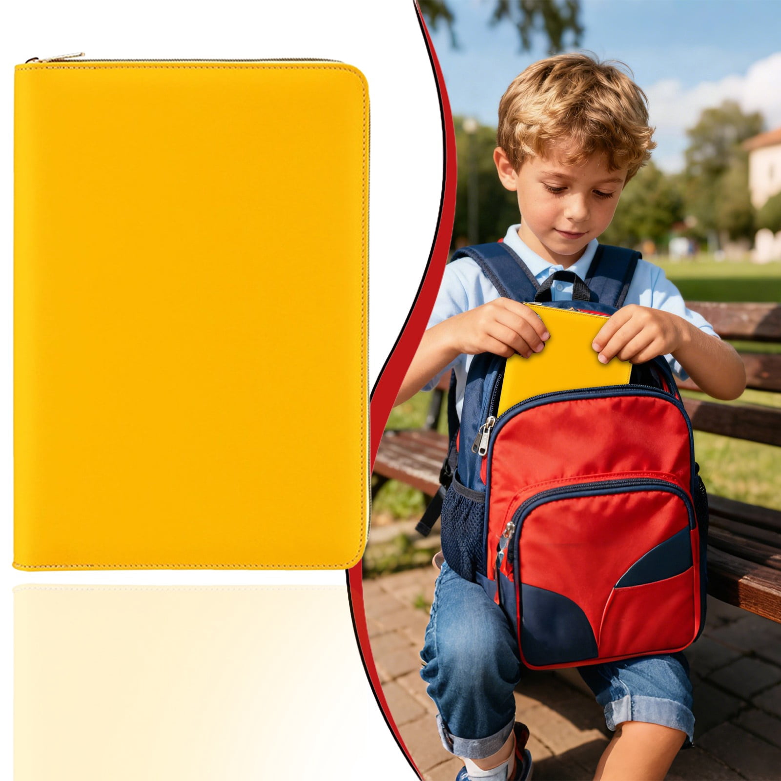 1 Pc Notebook with Zipper, A5 Notebook Journal, Convenient Legal Pad, Waterproof Leather Writing Notebooks, Multipurpose Notepad for Work Study and Travel, 8.27x5.31 inch