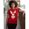 thumbnail image 2 of Easter Bunny With Bubble Gum Funny Egg Hunting Christian Holiday Women's T-shirt, 3XL, Red, 2 of 5