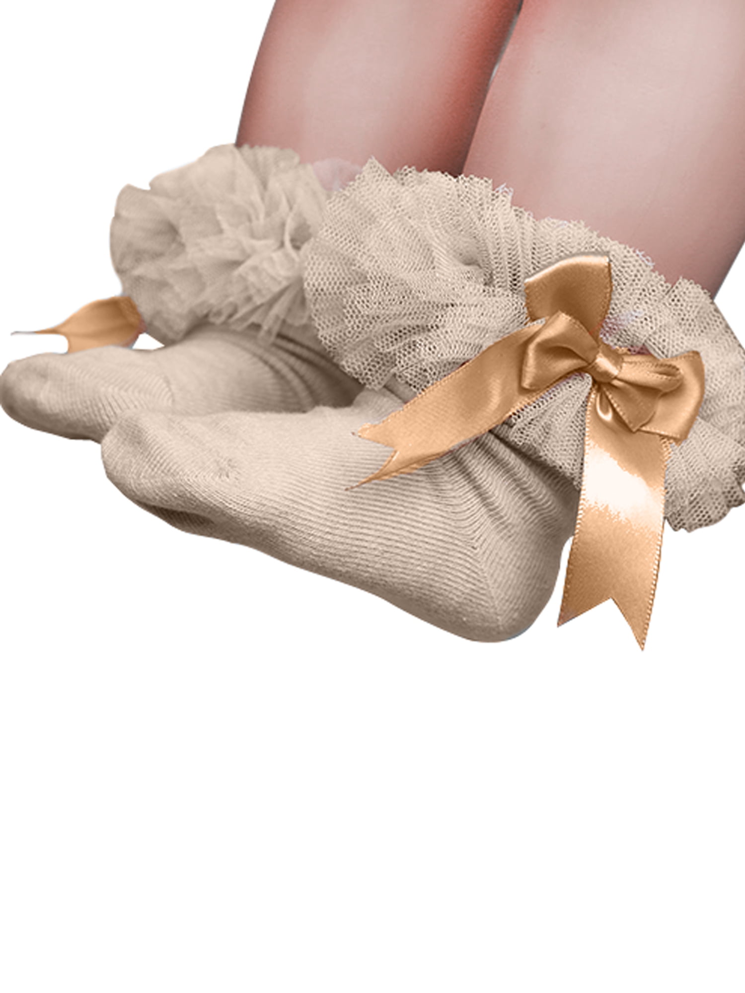 Pudcoco Pudcoco Newborn Baby Girls Kids Princess Bowknot Sock Lace