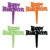 Happy Halloween Pearlized Cupcake Picks - 24 Count