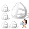 thumbnail image 1 of 1PC Reusable 3D Mask Bracket, Silicone Face Mask Inner Support Frame, Lipstick Protection Stand, Enhance Breathing Space For Nose And Mouth, 1 of 5