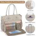 thumbnail image 3 of Teacher Tote Bag 15.6 inch Laptop Bag for Women, Work Bags Nurse Bible Bag Quilted Lightweight Laptop Tote Computer Briefcase for School Travel Office College, Beige, 3 of 7