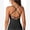 Black, variant on Womens Cross Back Athletic Tank Tops with Bulit in Bra V Neck Longline Sports Gym Bra Workout Yoga Pilates Tops