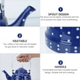 thumbnail image 3 of Toyandona 1Pc Creative Blue Enameled Tea Kettle with Steel Handle for Home, 3 of 8
