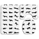 thumbnail image 1 of Alfombra de Baño ABPHQTO Juego de 3 Piezas Siluetas Perros Corgi Golden Retriever Pitbull, 1 of 2